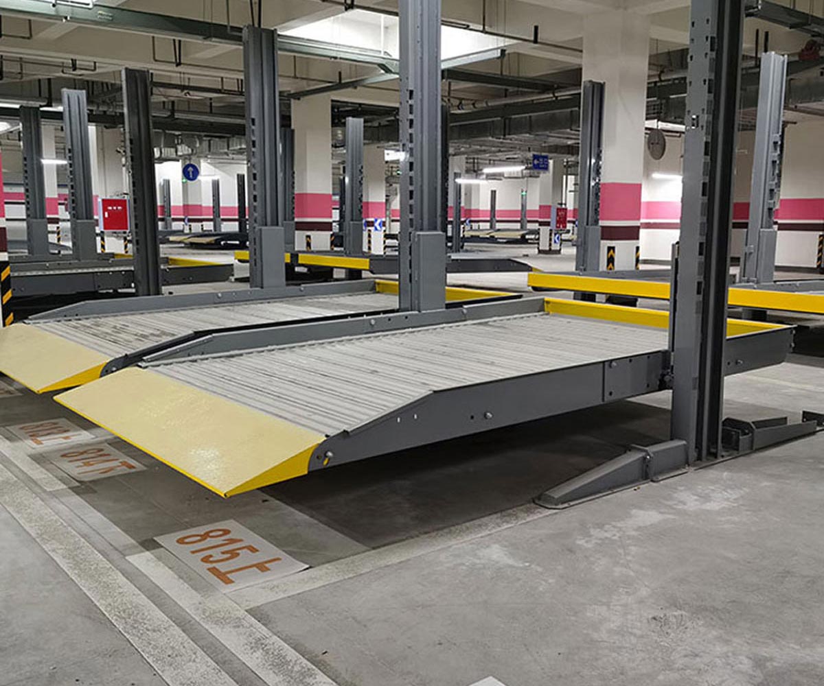 龙胜地下室简易升降机械车库过验收